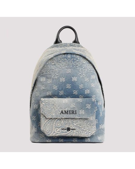Amiri Denim Bandana Jacquard Backpack Unica in Gray for Men Lyst