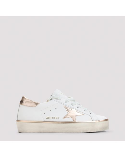 Golden Goose Deluxe Brand White Hi Star Sneakers