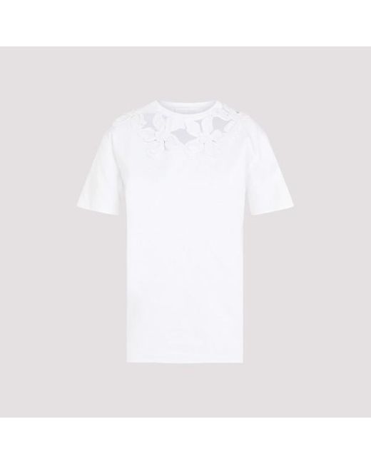 Valentino White Embroideries T-shirt