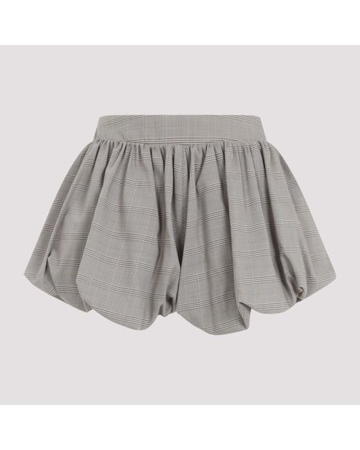 Frankie Shop Gray Alina Mini Bubble Hem Bermuda Shorts