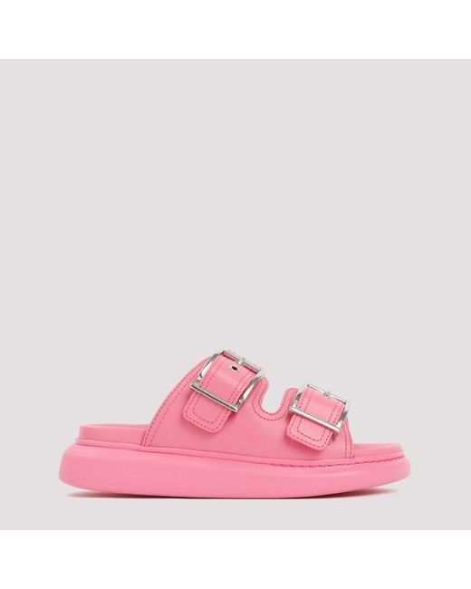 Alexander McQueen Pink And Silver Hybrid Sandal