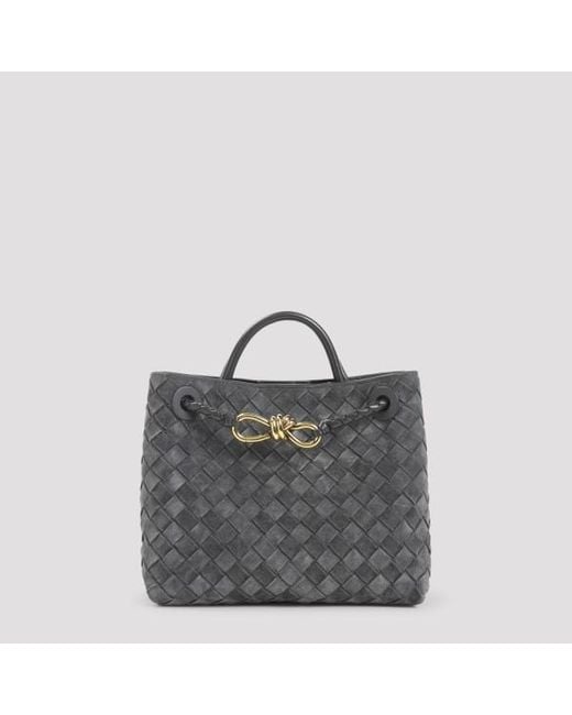 Bottega Veneta Gray Andiamo Small Handbag Unica