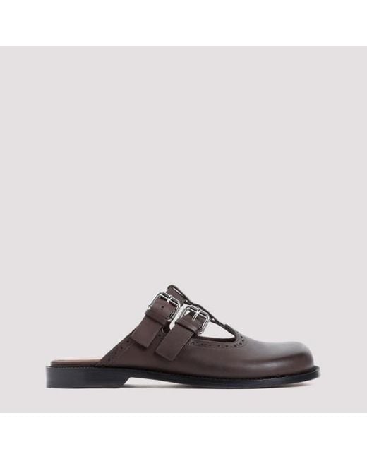 Loewe Brown Campo Mary Jane Mules