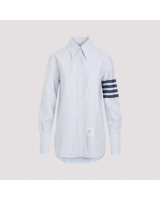 Thom Browne White exaggerated Collar Easy Fit Shirt