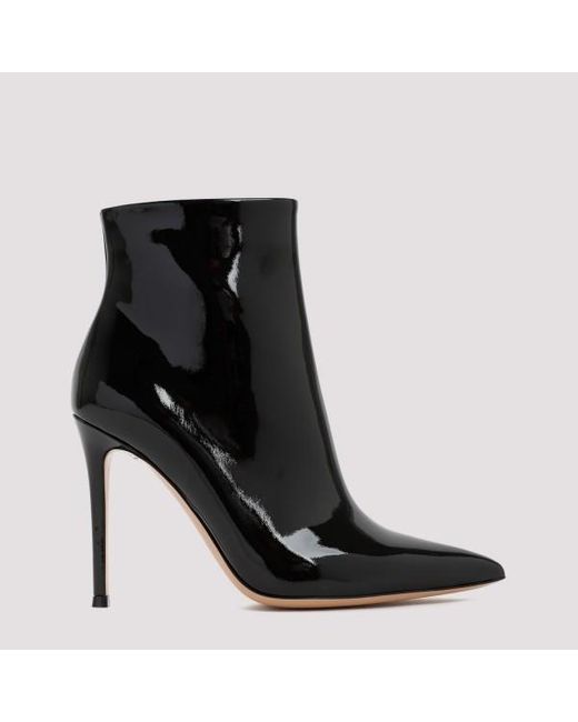 Gianvito Rossi Black Leather Ankle Boots