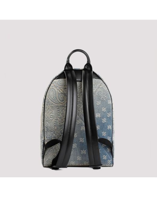 Amiri Denim Bandana Jacquard Backpack Unica in Gray for Men Lyst