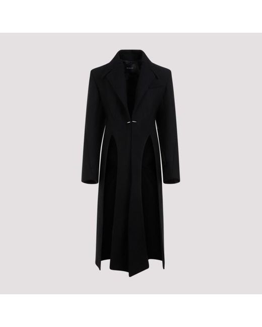 Mugler Black Single-Breasted Coats