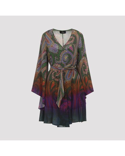 Etro Brown Mini Dress
