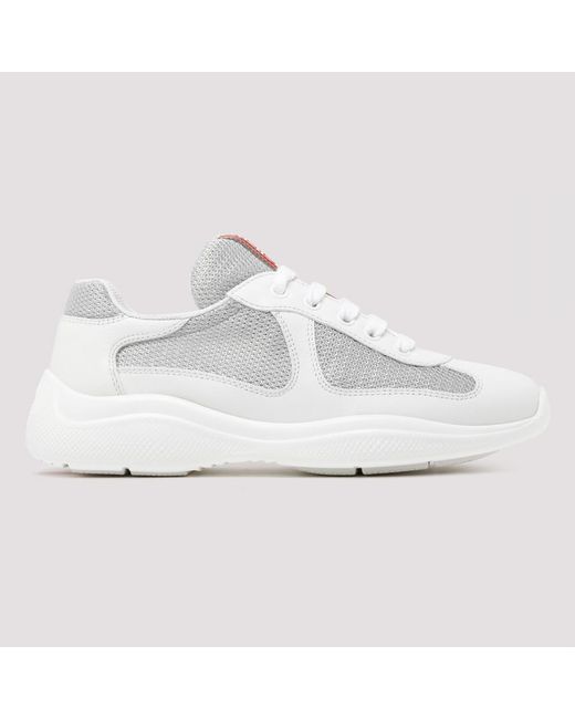 Prada Fabric Sneaker White/silver
