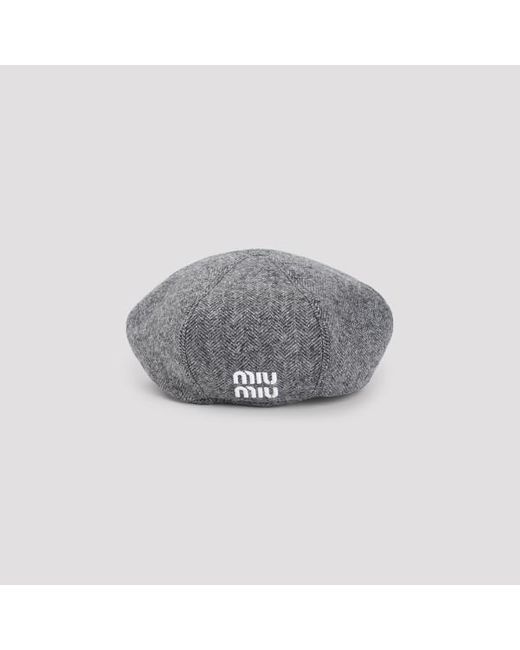 Miu Miu Gray Chic Wool Hat