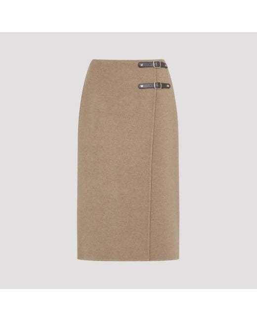 Max Mara Natural Curzio Midi Skirt