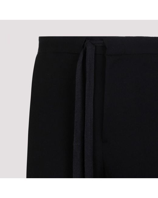 AURALEE Airy Wool Viyella Easy Pants in Black for Men | Lyst