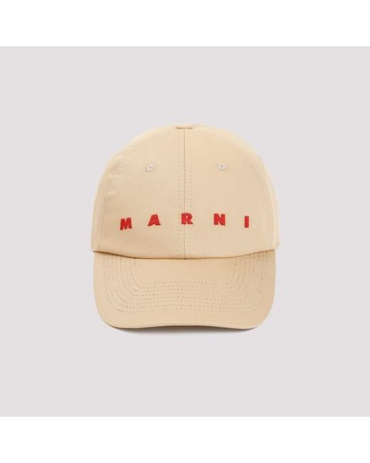 Marni Natural Arni Cotton Baseba Cap for men