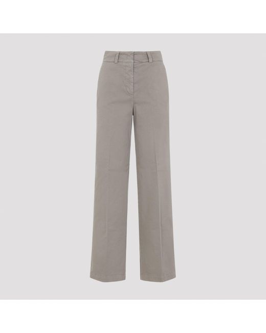Peserico Gray Wide Trousers