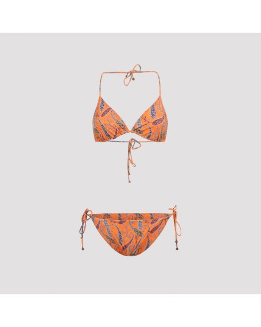 Etro White Triangle Bikini