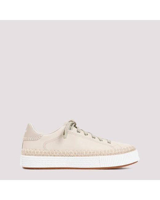 Chloé Natural Telma Leather Sneakers