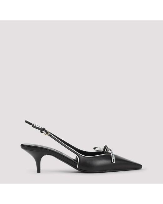 Miu Miu Black Leather Decolletè
