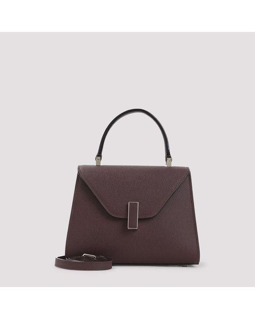 Valextra Brown Iside Top Handle Mini Bag