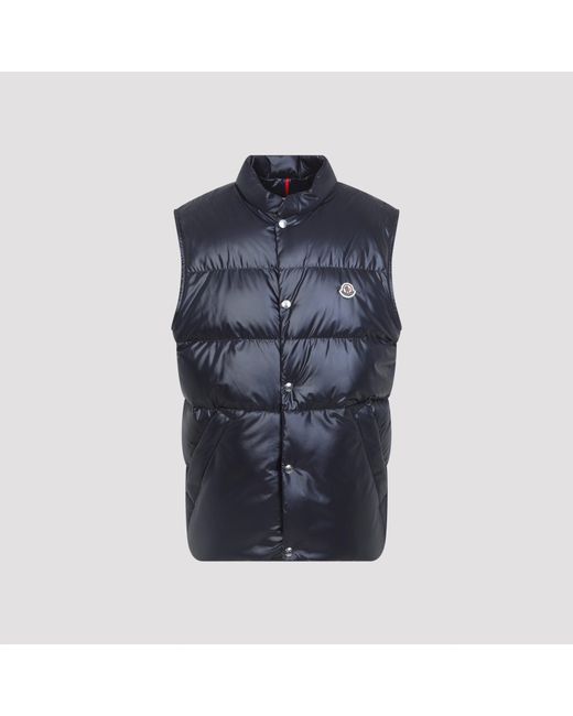 Moncler Blue Restigo Polyester Gilet for men