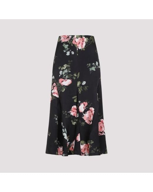 Erdem Black Ankle Length A-line Skirt
