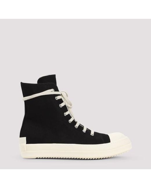Rick Owens Black High Sneaker for men