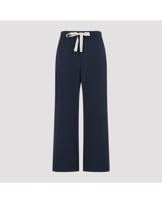 Max Mara Blue Cropped Trousers