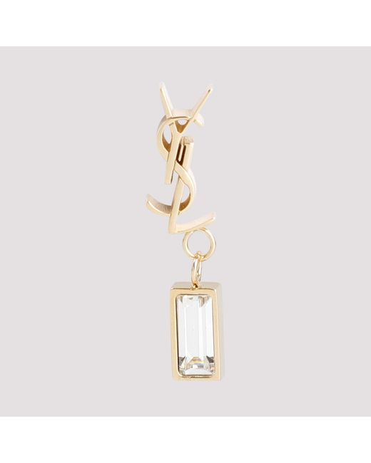 Saint Laurent Metallic Single Pampil Earrings
