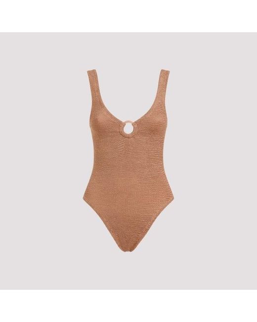 Hunza G Brown Celine One-piece Swimsuit