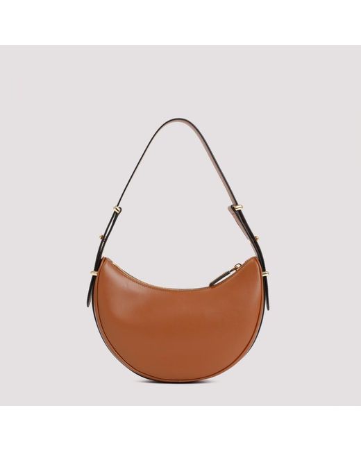 Arque Leather Shoulder Bag in Brown - Prada