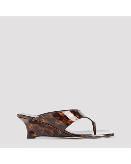 Stuart Weitzman Brown Stuart Weizman Vinnie Wedge Thong 50 Sandals