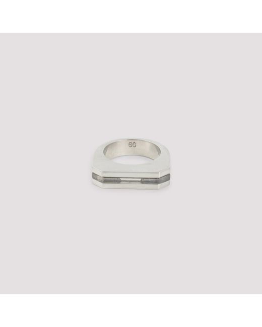Rick Owens White Crystal Hollywood Ring