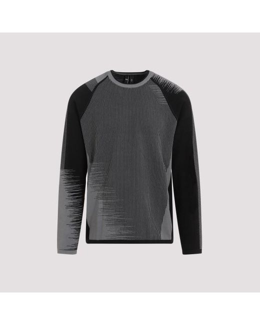 Y-3 Black Grey Viscose Sweater for men