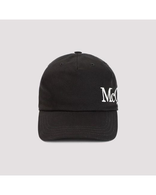 Alexander McQueen Black Cotton Hat for men