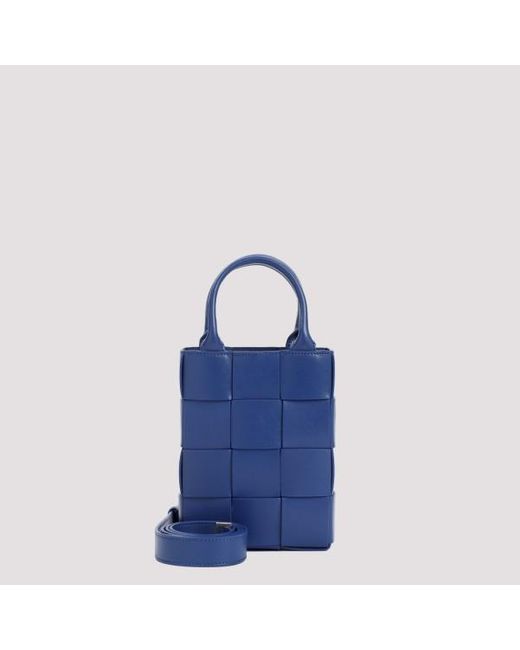 Bottega Veneta Blue Mini Cassette North Shout Shoulder Bag Unica for men