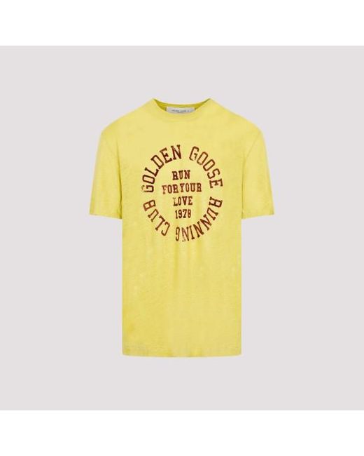 Golden Goose Deluxe Brand Yellow Goden Goose Journey Reguar T-shirt for men