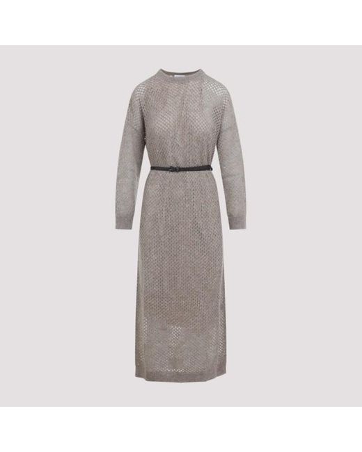 Brunello Cucinelli Gray Dress