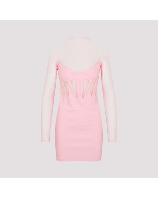 Mugler Pink Mini Dress