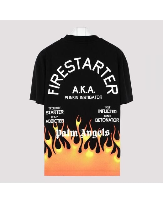 Palm angels best sale flame t shirt