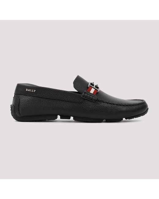 Bally Black Parsal Driver Loafers Shoes for men