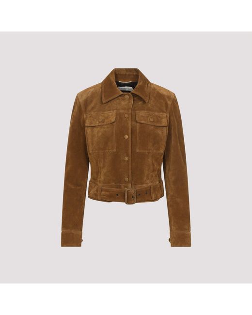 Saint Laurent Brown Suede Jacket