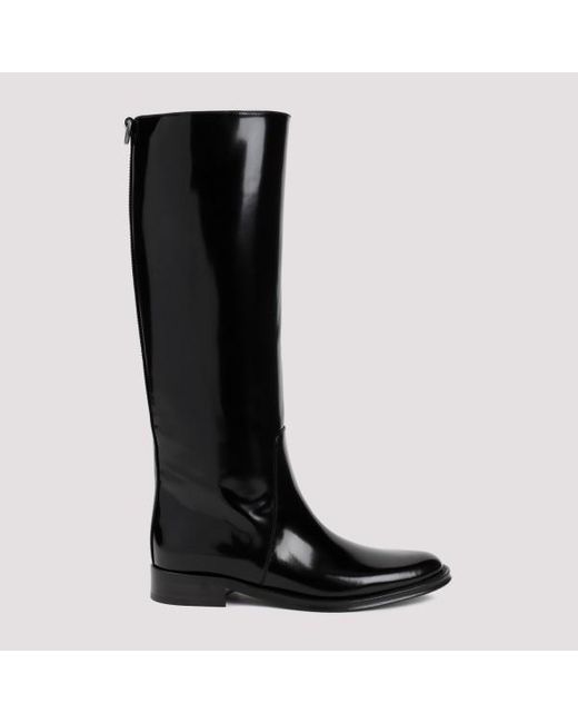 Saint Laurent Black Godiva Boots