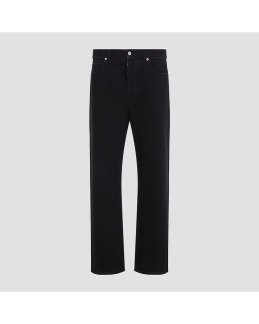 Bottega Veneta Black Regular Fit Denim Pants for men