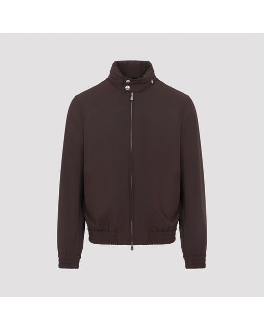 Brunello Cucinelli Brown Nylon Windbreaker, Hazelnut for men