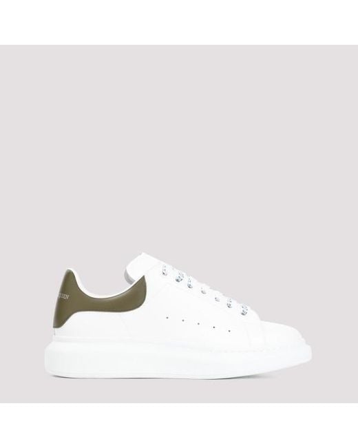 Alexander McQueen White Leather Oversized Sneakers for men