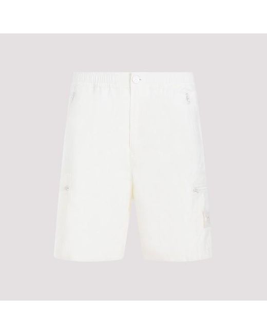 Stone Island White Ghost Shorts for men