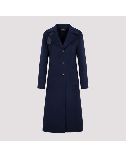Akris Blue Faby Cashmere Coat Jacket