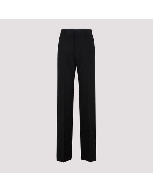 Givenchy Black Raw Cut Side Slim Fit Pants for men
