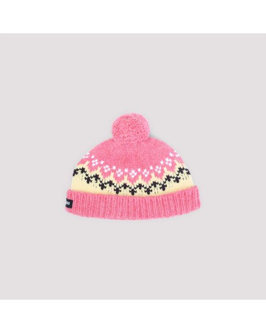 Miu Miu Pink Wool Hat