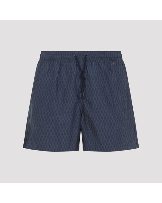 Canali Blue Polyester Swim Shorts