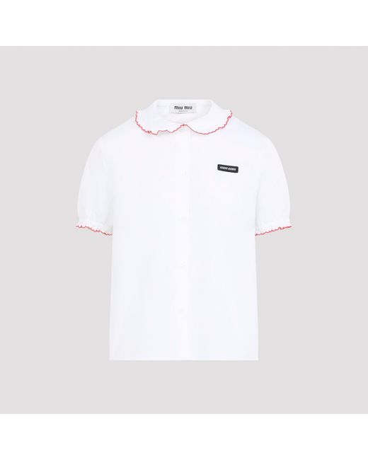 Miu Miu White Elegant Cotton Shirt